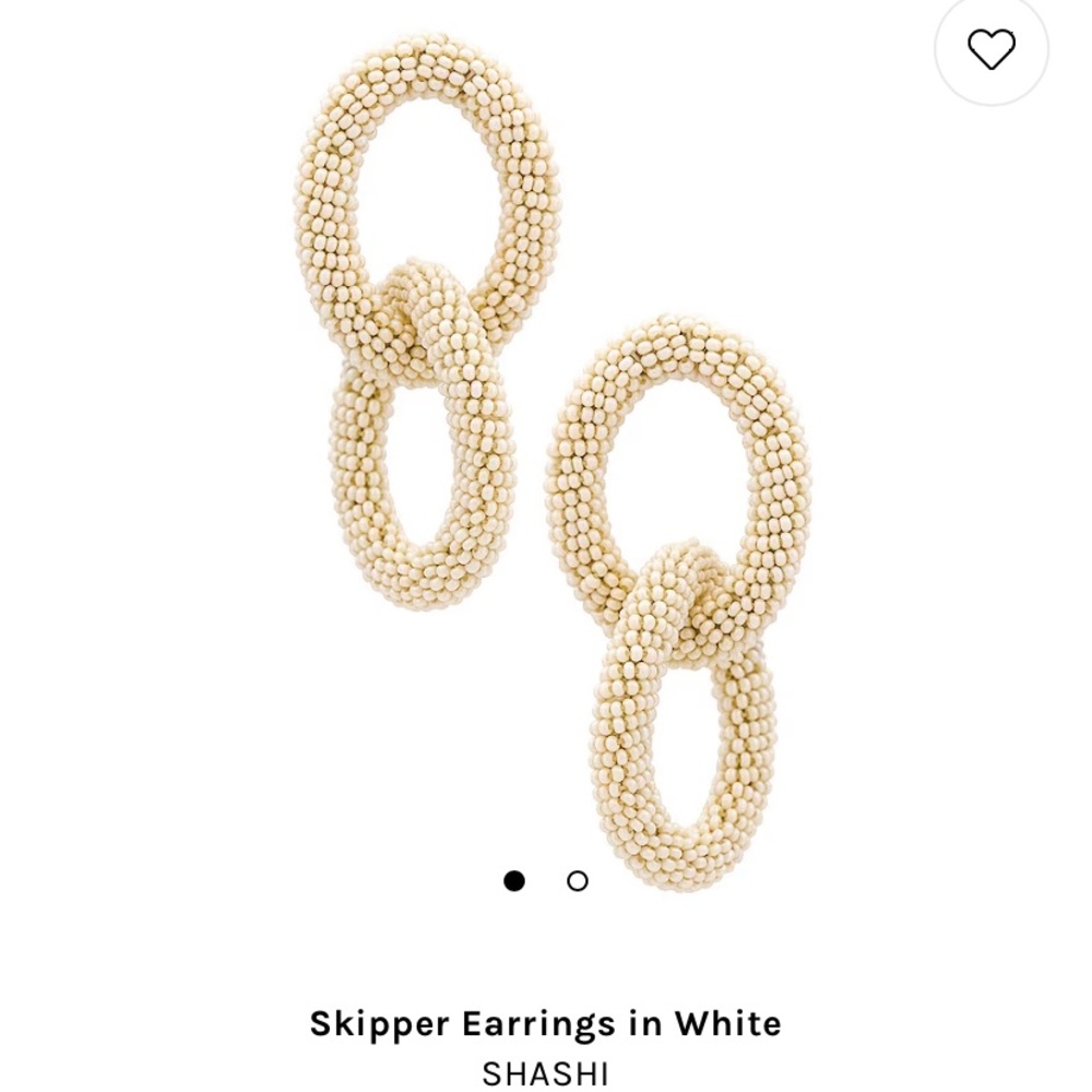 Revolve Skipper Beaded Earrings in White